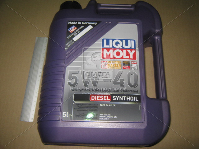 Масло моторное Liqui Moly Diesel Synthoil 5W-40 API CF ACEA B4-04 (Канистра 5л). Фото 1