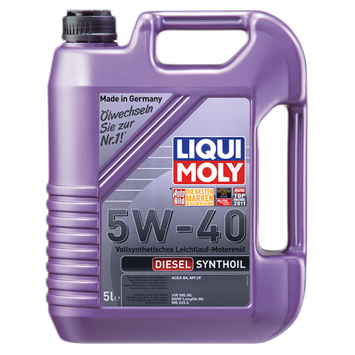 Масло моторное Liqui Moly Diesel Synthoil 5W-40 API CF ACEA B4-04 (Канистра 5л). Фото 2